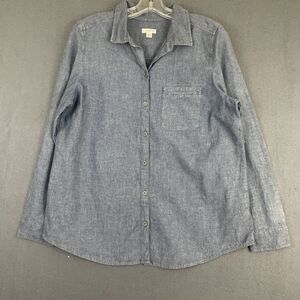 J Jill Denim, Womens Button Down, Long Sleeve , Size Medium